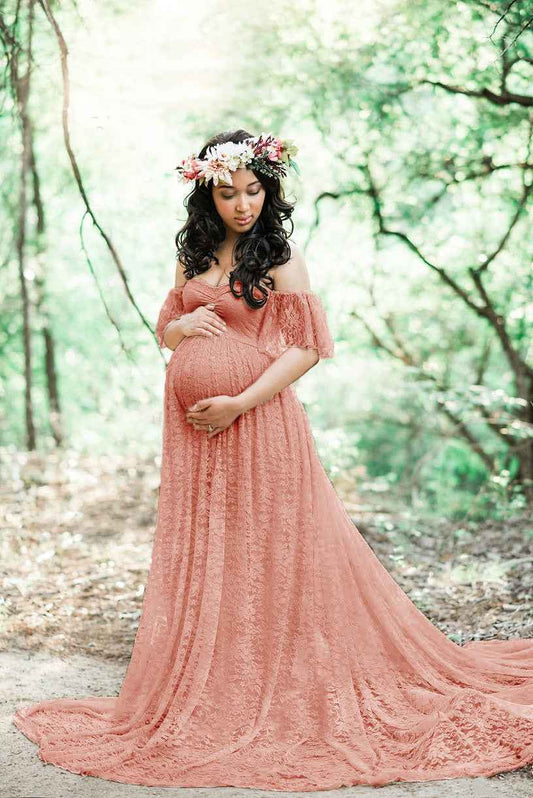 Francesca's Lace Trailing Photoshoot Dress — Image 2 | TG Clothing Co. LLC