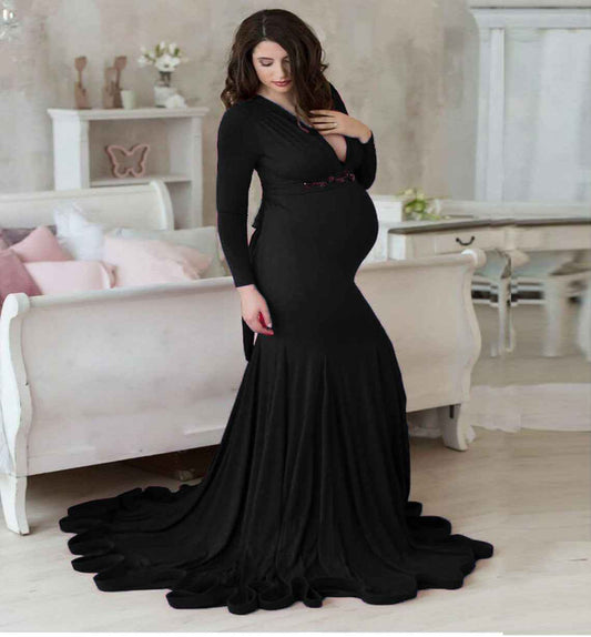 Isadora's V-Neck Mop Long Dress — Image 2 | TG Clothing Co. LLC