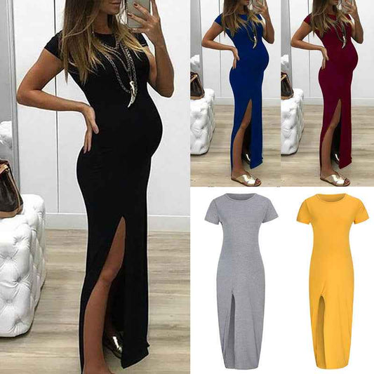 Cori's Retro Slit Maternity Dress — Image 2 | TG Clothing Co. LLC