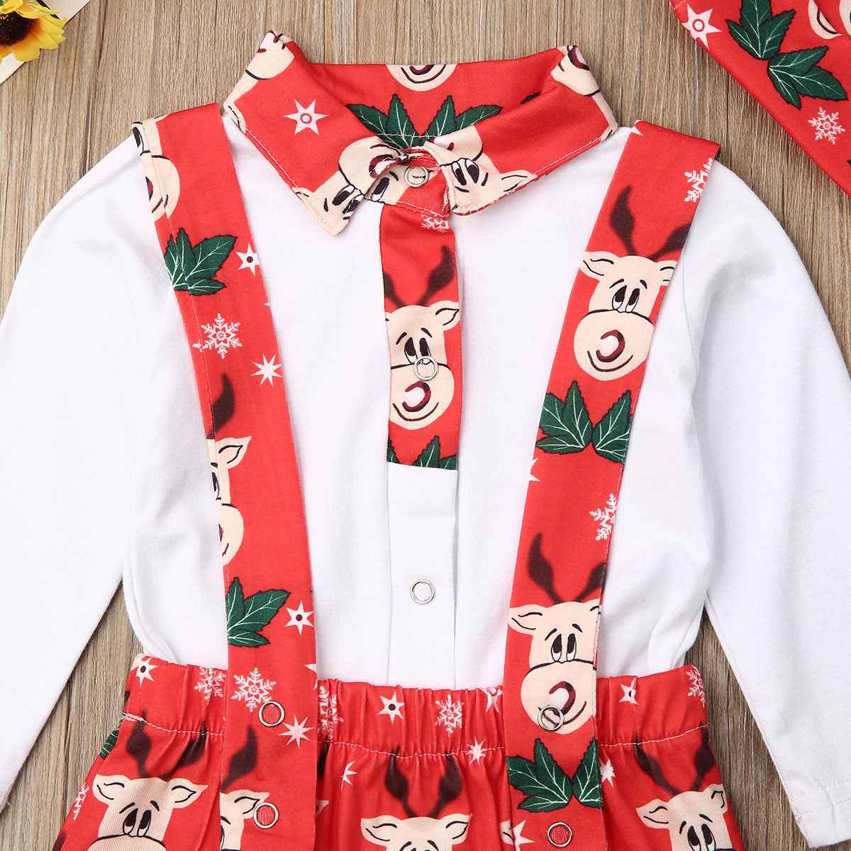 Diana's 3-Piece Newborn Baby Tops Romper Elk Pants Hat Set — Image 8 | TG Clothing Co. LLC