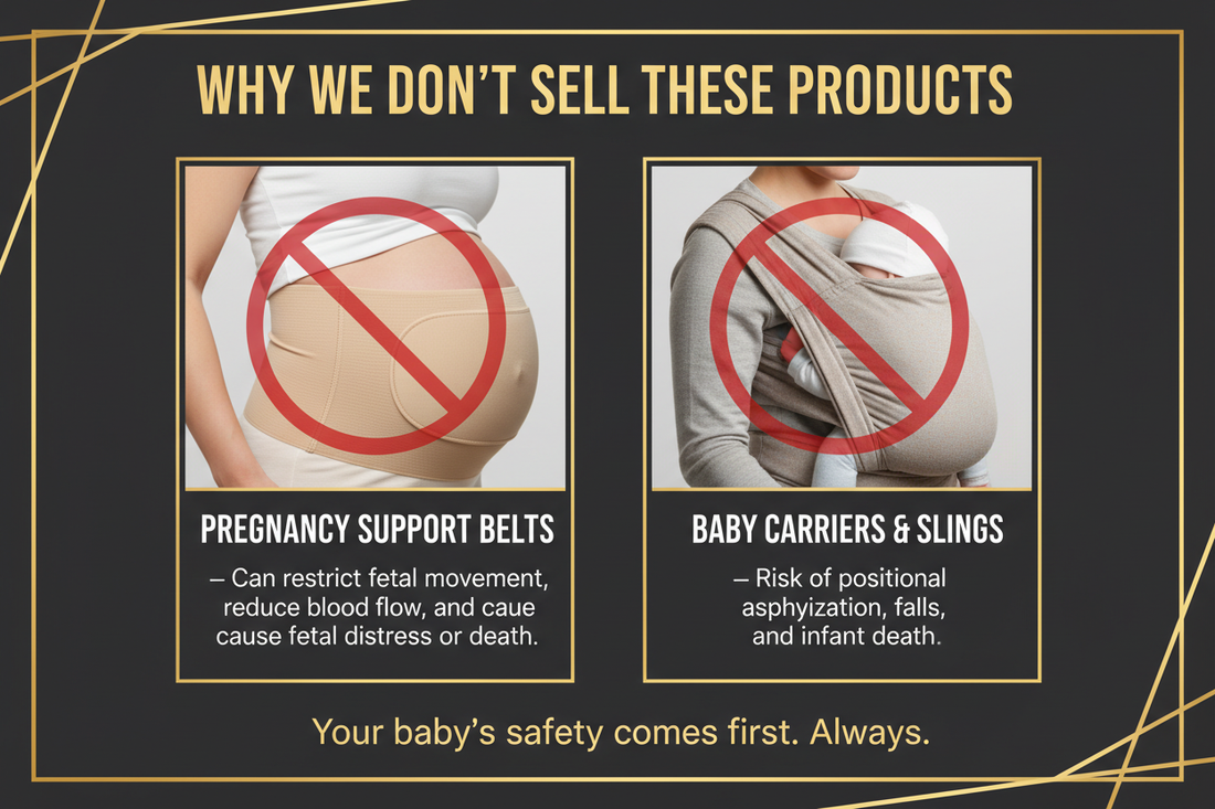 Why We Don't Sell Pregnancy Support Belts or Baby Carriers — And Why It Matters