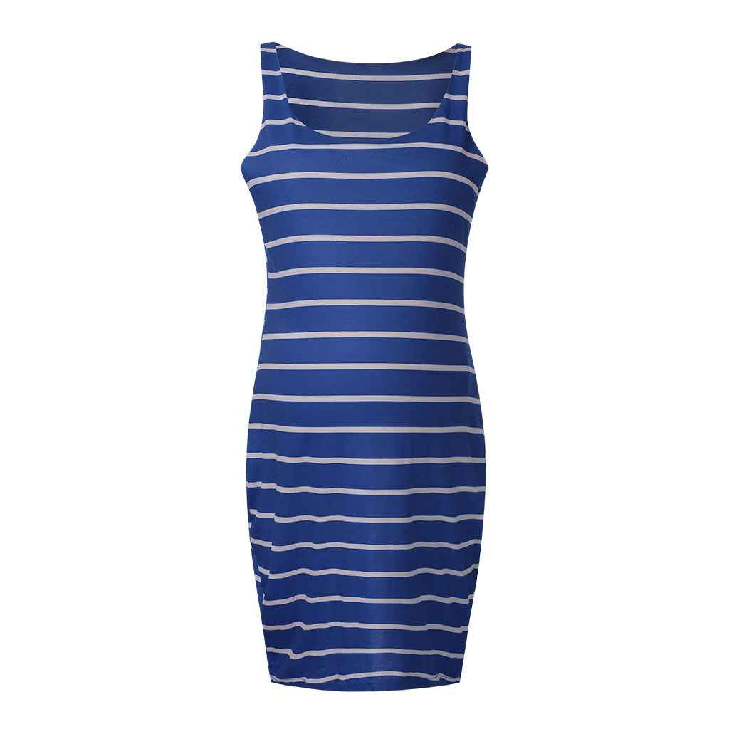 Topaz's Striped Maternity Vest Dress — Image 7 | TG Clothing Co. LLC