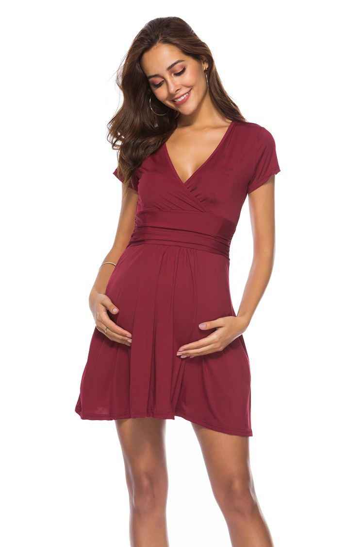 Bria's V-Neck Maternity Dress — Image 5 | TG Clothing Co. LLC