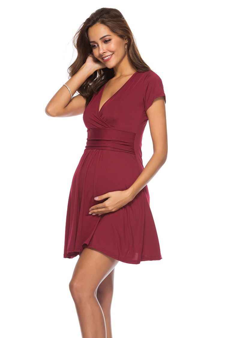 Bria's V-Neck Maternity Dress — Image 4 | TG Clothing Co. LLC