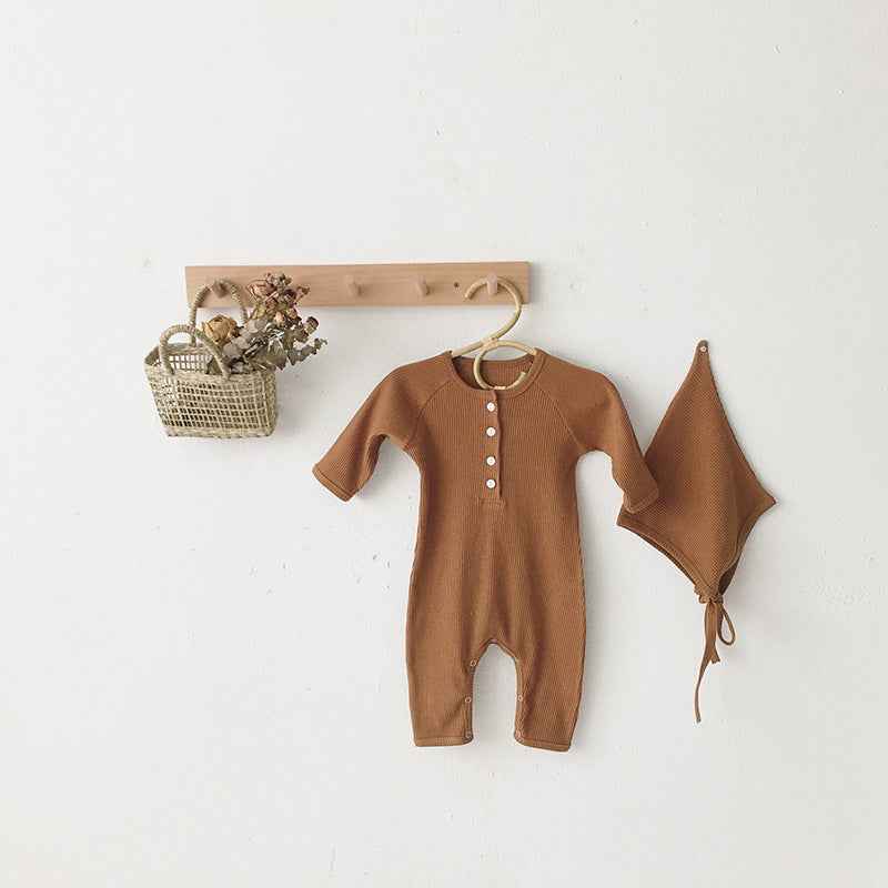 Harper's Korean Style Autumn Newborn Baby Bottoming Jumpsuit — Image 1 | TG Clothing Co. LLC