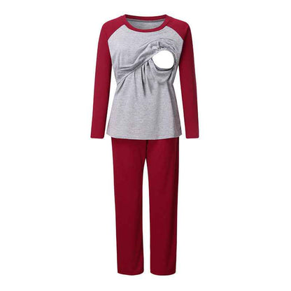 Josephine's Long-Sleeve Maternity Trouser Suit | Maternity Pajamas, 2 piece maternity set - view 2 | TG Clothing Co. LLC