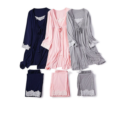 Trisha's Complete PJ Set | Maternity Clothing, 3-piece maternity pajama set - view 2 | TG Clothing Co. LLC