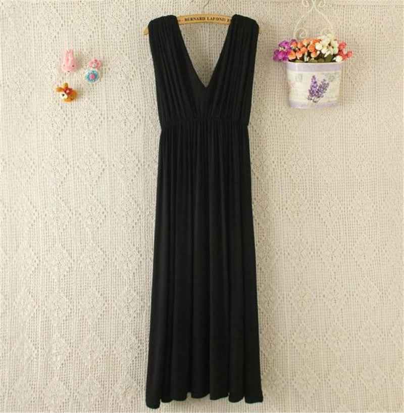 Dahlia's Stretch Modal V-Neck Photoshoot Dress — Image 6 | TG Clothing Co. LLC