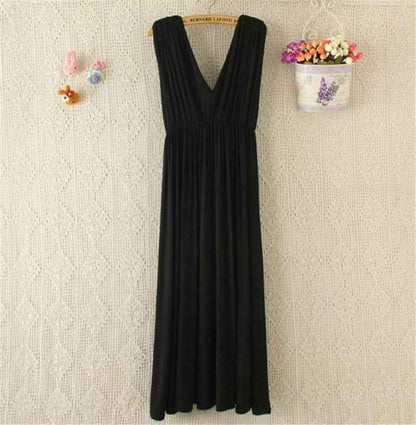 Dahlia's Stretch Modal V-Neck Photoshoot Dress | Maternity Dress, baby shower gift - view 6 | TG Clothing Co. LLC