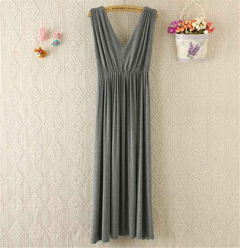 Dahlia's Stretch Modal V-Neck Photoshoot Dress — Image 7 | TG Clothing Co. LLC