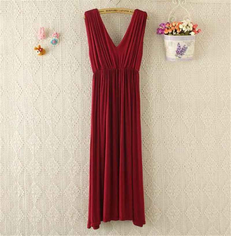 Dahlia's Stretch Modal V-Neck Photoshoot Dress — Image 10 | TG Clothing Co. LLC