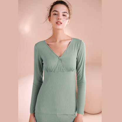 Jade's Dream Feed PJs | Maternity Pajamas, breastfeeding nightgown - view 2 | TG Clothing Co. LLC
