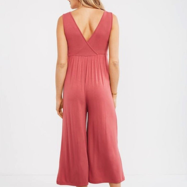 Aria's Wide Leg Maternity Romper — Image 1 | TG Clothing Co. LLC