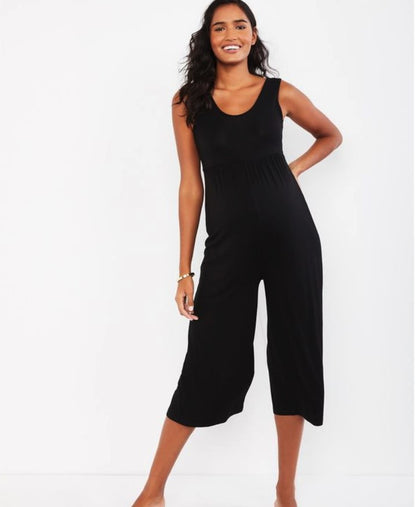 Aria's Wide Leg Maternity Romper | Maternity Clothing, bump friendly outfit - view 4 | TG Clothing Co. LLC