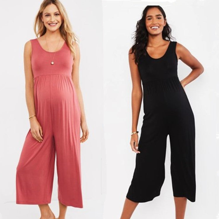 Aria's Wide Leg Maternity Romper — Image 3 | TG Clothing Co. LLC