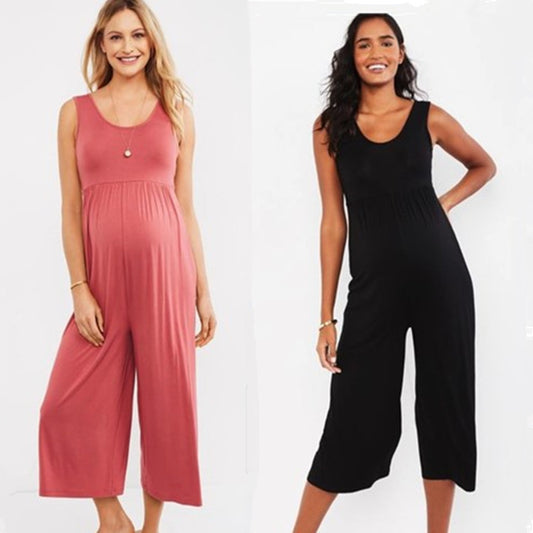 Aria's Wide Leg Maternity Romper | Maternity Clothing, bump friendly outfit - view 3 | TG Clothing Co. LLC