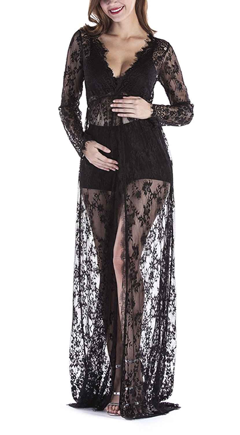 Sable's Long Sleeve Lace Maxi Dress — Image 3 | TG Clothing Co. LLC