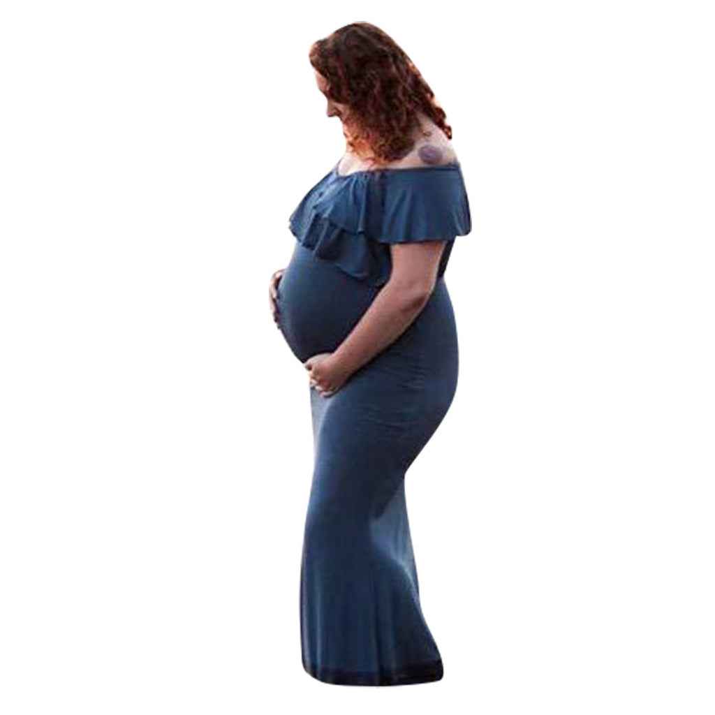 Aurelia's Ruffled Neck Trailing Dress — Image 4 | TG Clothing Co. LLC