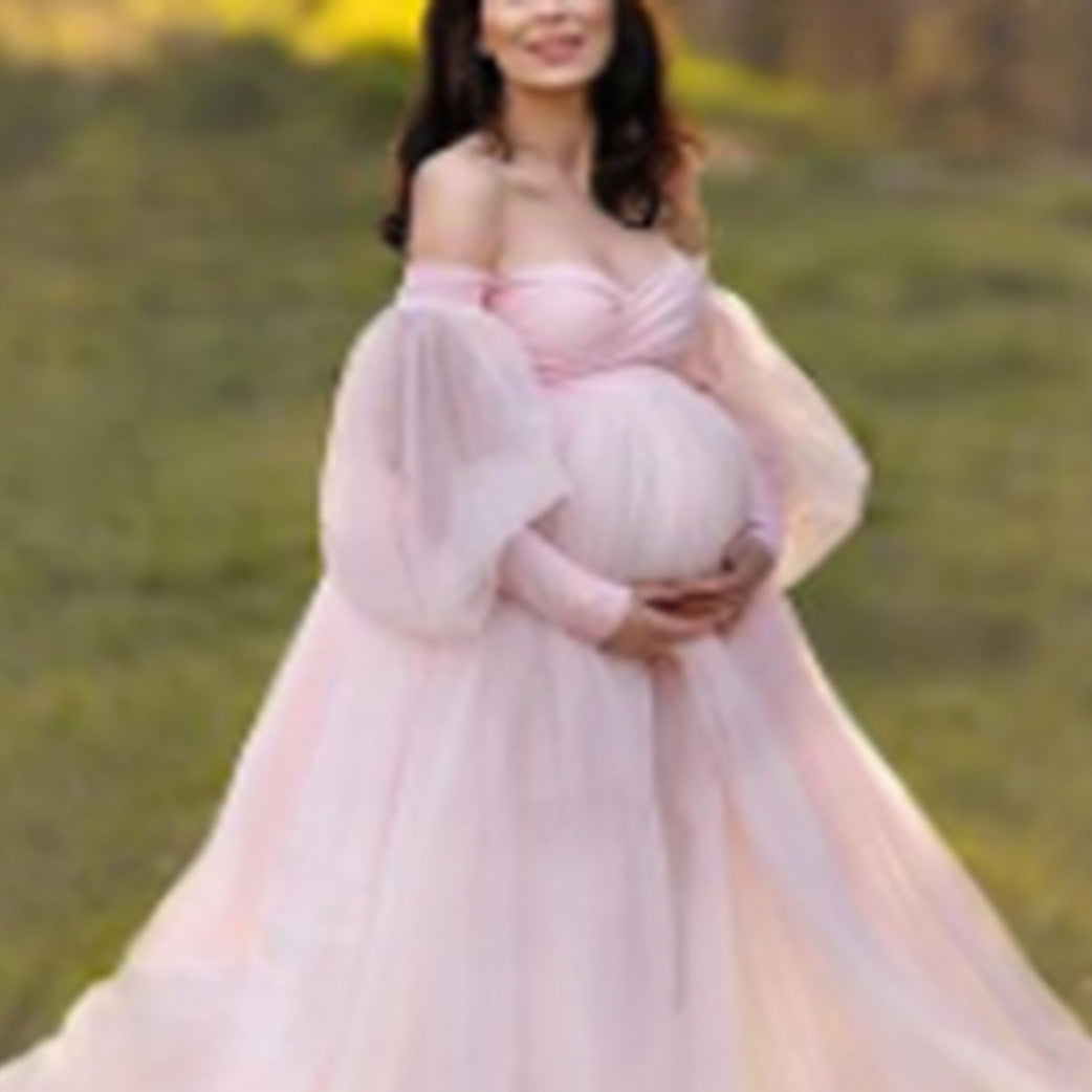 Celestine's Plus Size Bubble Sleeve Maternity Dress