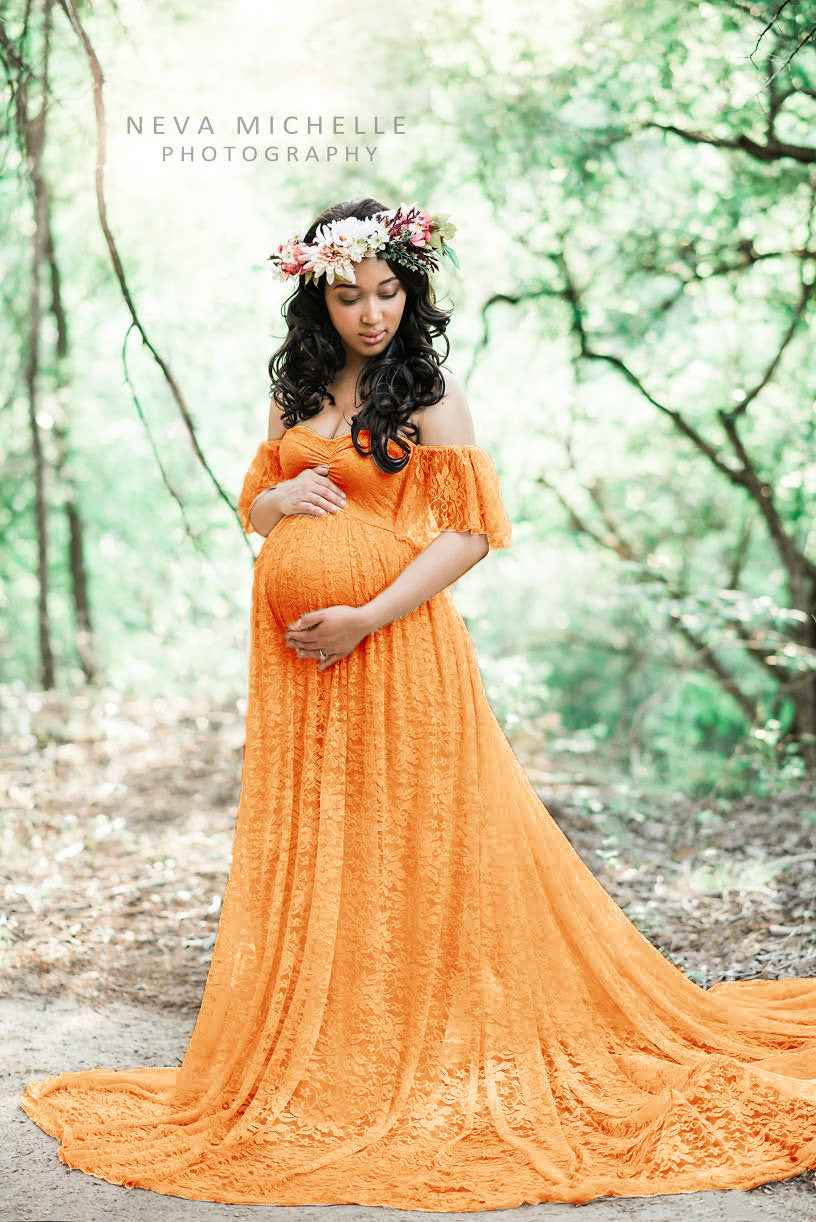 Francesca's Lace Trailing Photoshoot Dress — Image 4 | TG Clothing Co. LLC