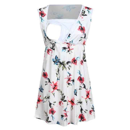Marigold's Floral Print Maternity Vest Top | Maternity Clothing, baby shower gift - view 4 | TG Clothing Co. LLC