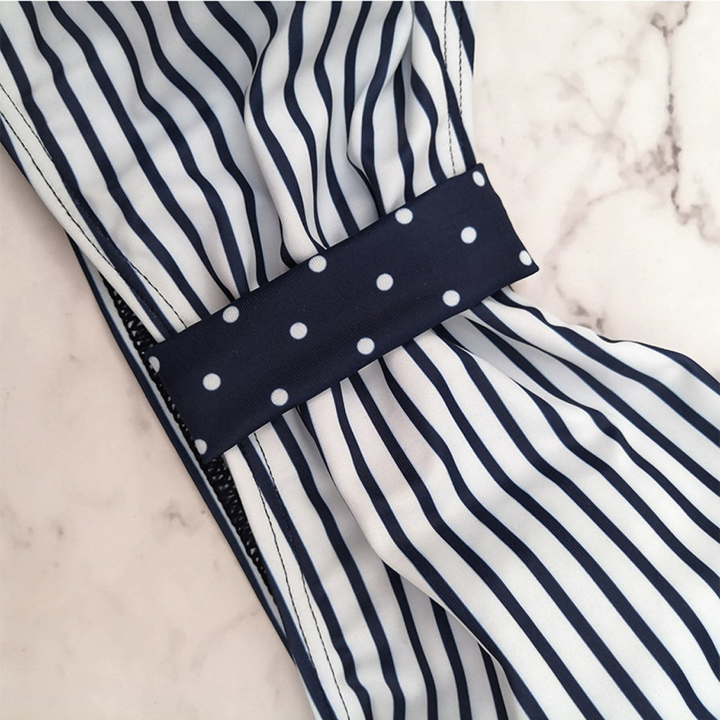 Bri's Printed Stripe Maternity Swimsuit