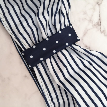Bri's Printed Stripe Maternity Swimsuit | Maternity Swimsuit, bump friendly swimsuit - view 4 | TG Clothing Co. LLC