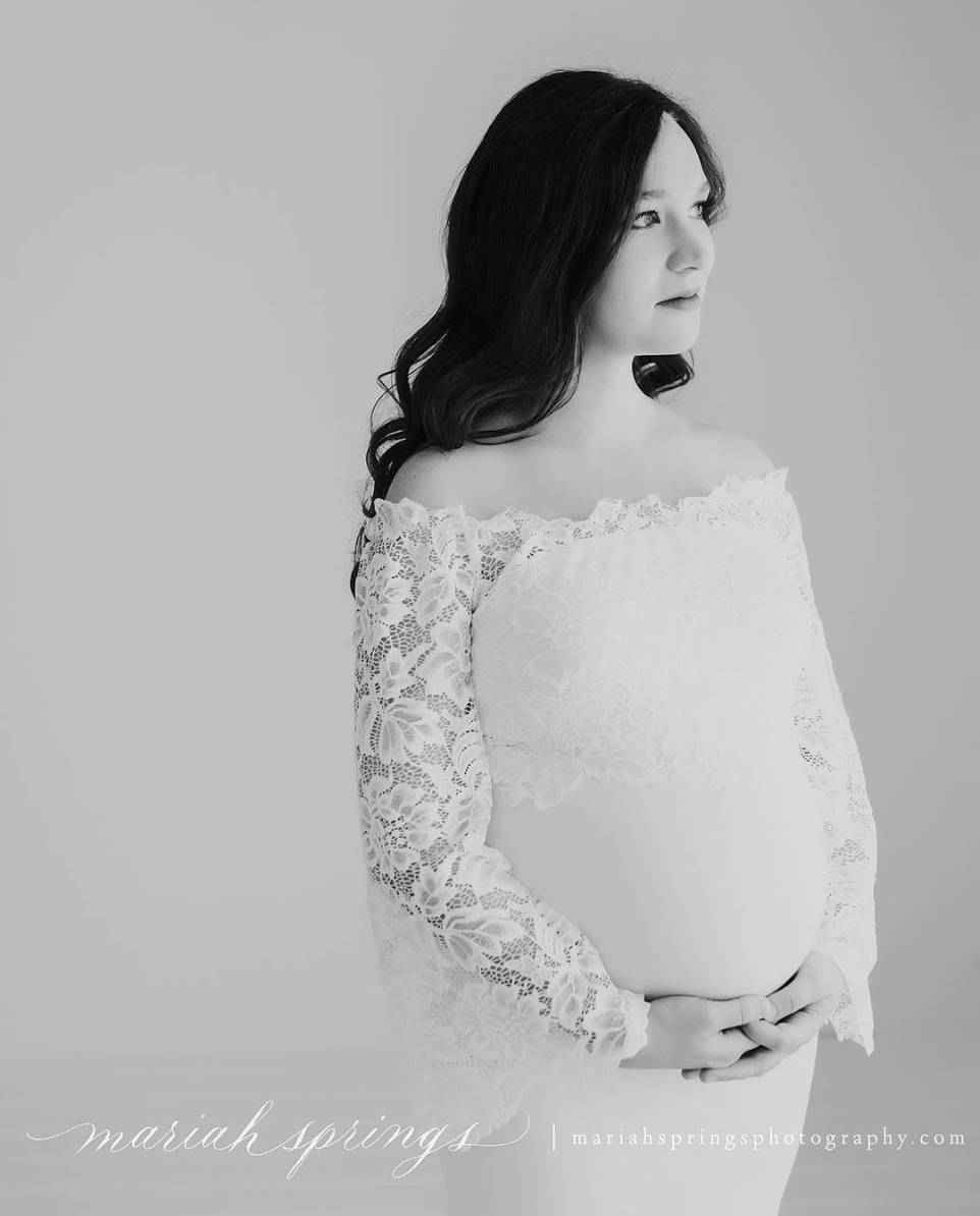Genevieve's Off-Shoulder Lace Photoshoot Dress — Image 10 | TG Clothing Co. LLC