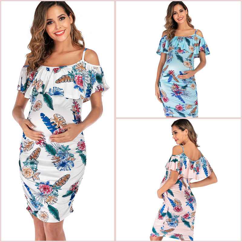 Kira's Printed Maternity Photoshoot Dress — Image 1 | TG Clothing Co. LLC