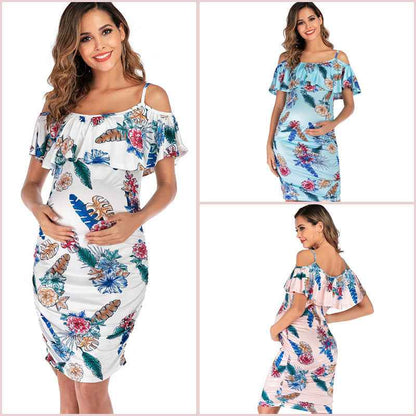 Kira's Printed Maternity Photoshoot Dress | Maternity Dress, baby shower gift | TG Clothing Co. LLC