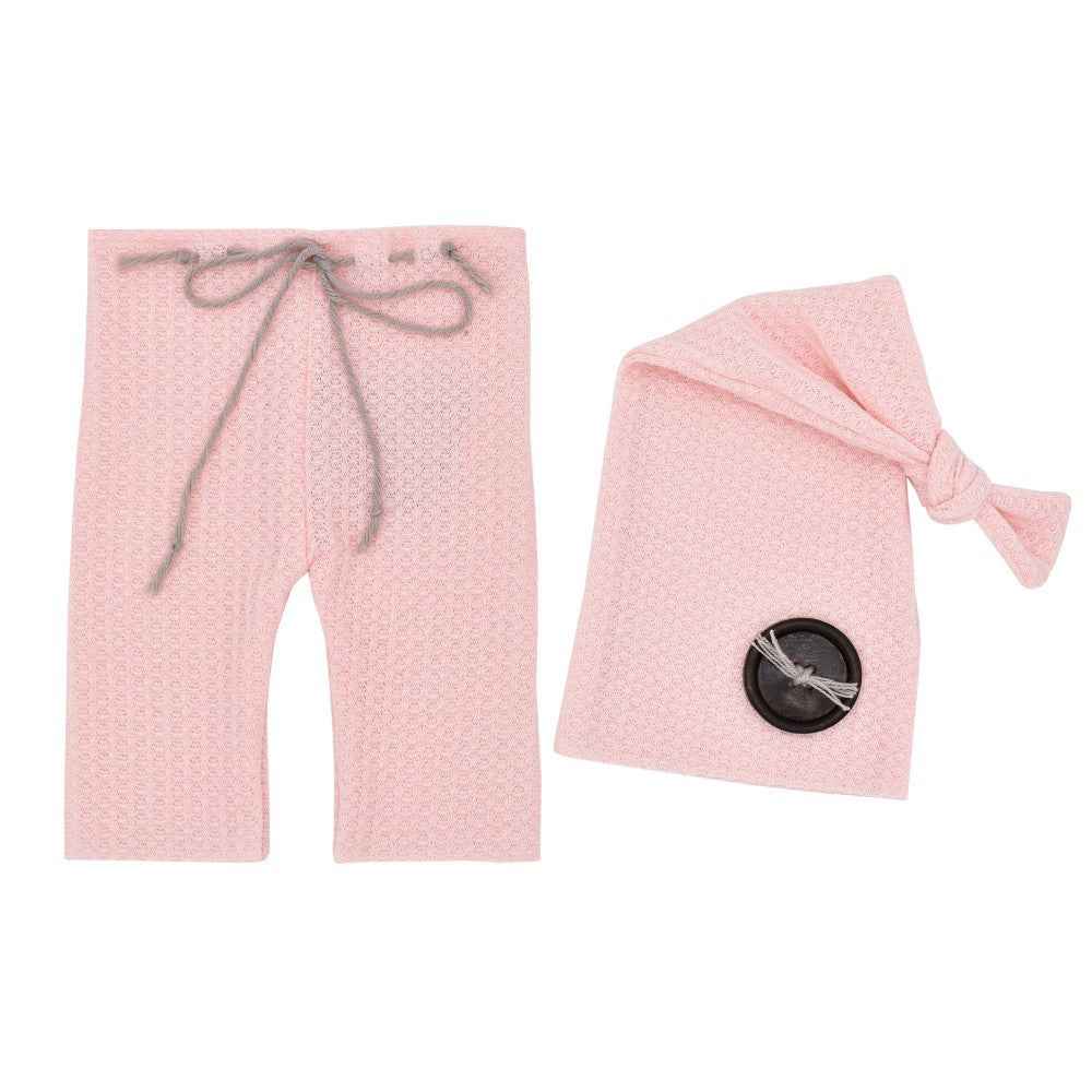 Uma's Newborn Photoshoot Pants & Long-Tail Hat Set — Image 5 | TG Clothing Co. LLC
