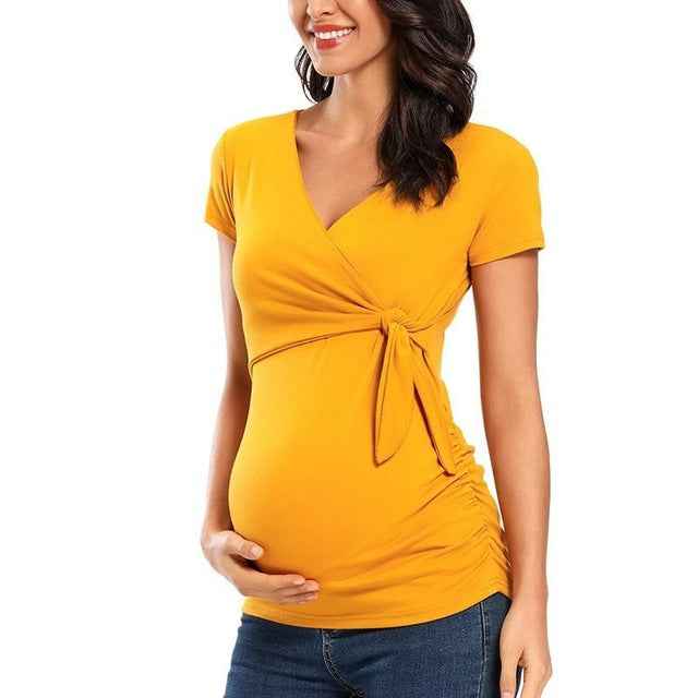 Gwen's Long Sleeve V-Neck Maternity Blouse — Image 15 | TG Clothing Co. LLC