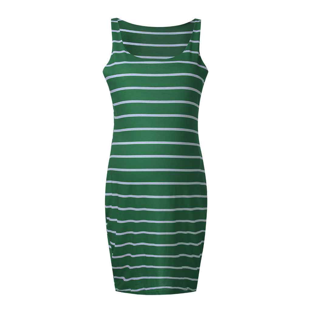 Topaz's Striped Maternity Vest Dress — Image 8 | TG Clothing Co. LLC