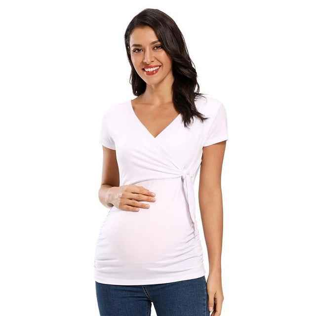 Gwen's Long Sleeve V-Neck Maternity Blouse — Image 10 | TG Clothing Co. LLC