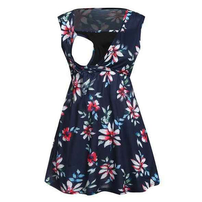 Marigold's Floral Print Maternity Vest Top | Maternity Clothing, baby shower gift - view 3 | TG Clothing Co. LLC