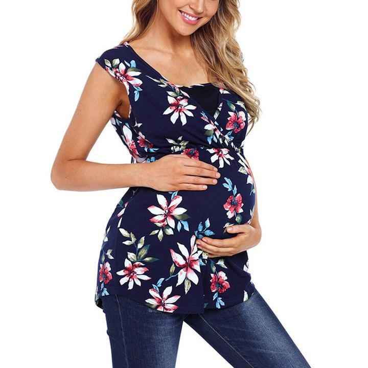 Marigold's Floral Print Maternity Vest Top — Image 5 | TG Clothing Co. LLC