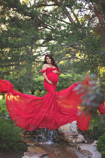 Odette's Chiffon Flutter Dress | Maternity Dress, baby shower gift - view 9 | TG Clothing Co. LLC