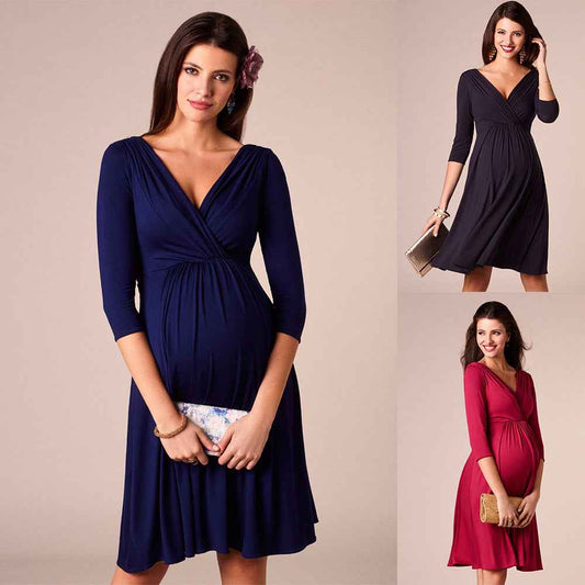 Odessa's Nursing Maternity Photoshoot Dress — Image 1 | TG Clothing Co. LLC