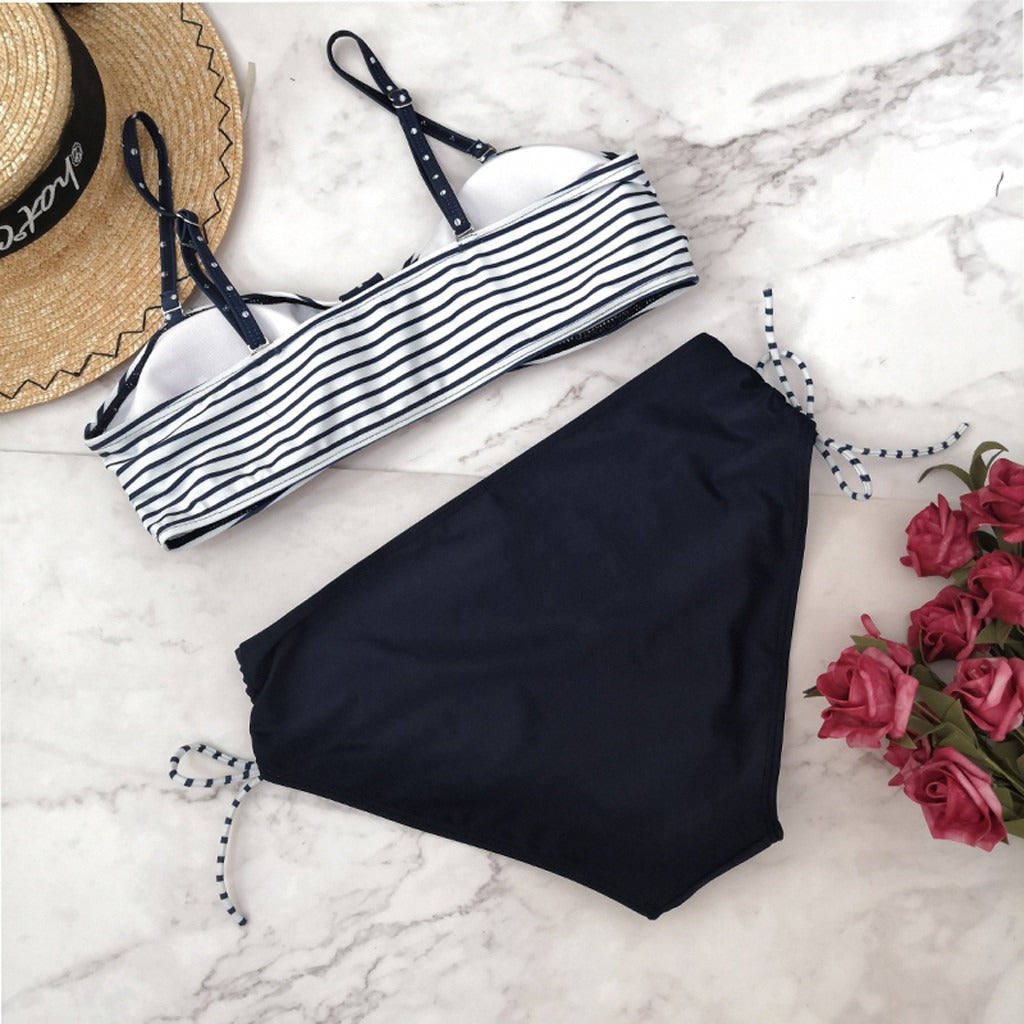 Bri's Printed Stripe Maternity Swimsuit