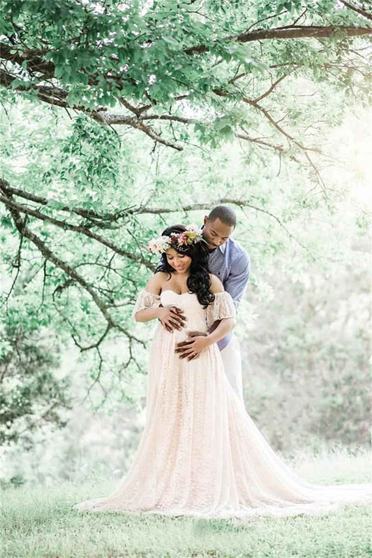 Francesca's Lace Trailing Photoshoot Dress — Image 1 | TG Clothing Co. LLC
