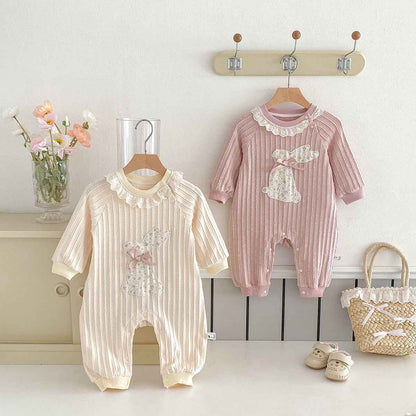 Selby's Lace Collar Romper | Baby Romper, baby girl outfit - view 5 | TG Clothing Co. LLC