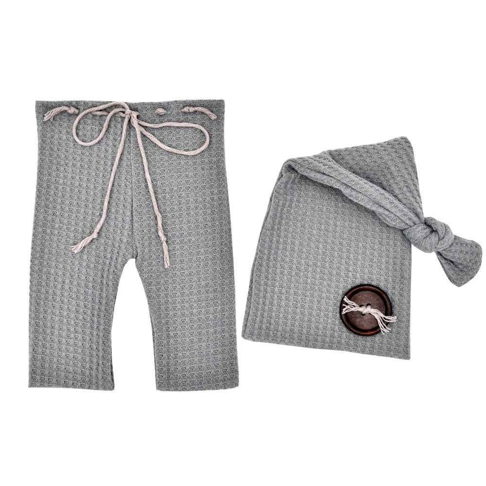 Uma's Newborn Photoshoot Pants & Long-Tail Hat Set — Image 2 | TG Clothing Co. LLC