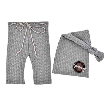 Uma's Newborn Photoshoot Pants & Long-Tail Hat Set | Baby Clothing, baby photo prop outfit - view 2 | TG Clothing Co. LLC