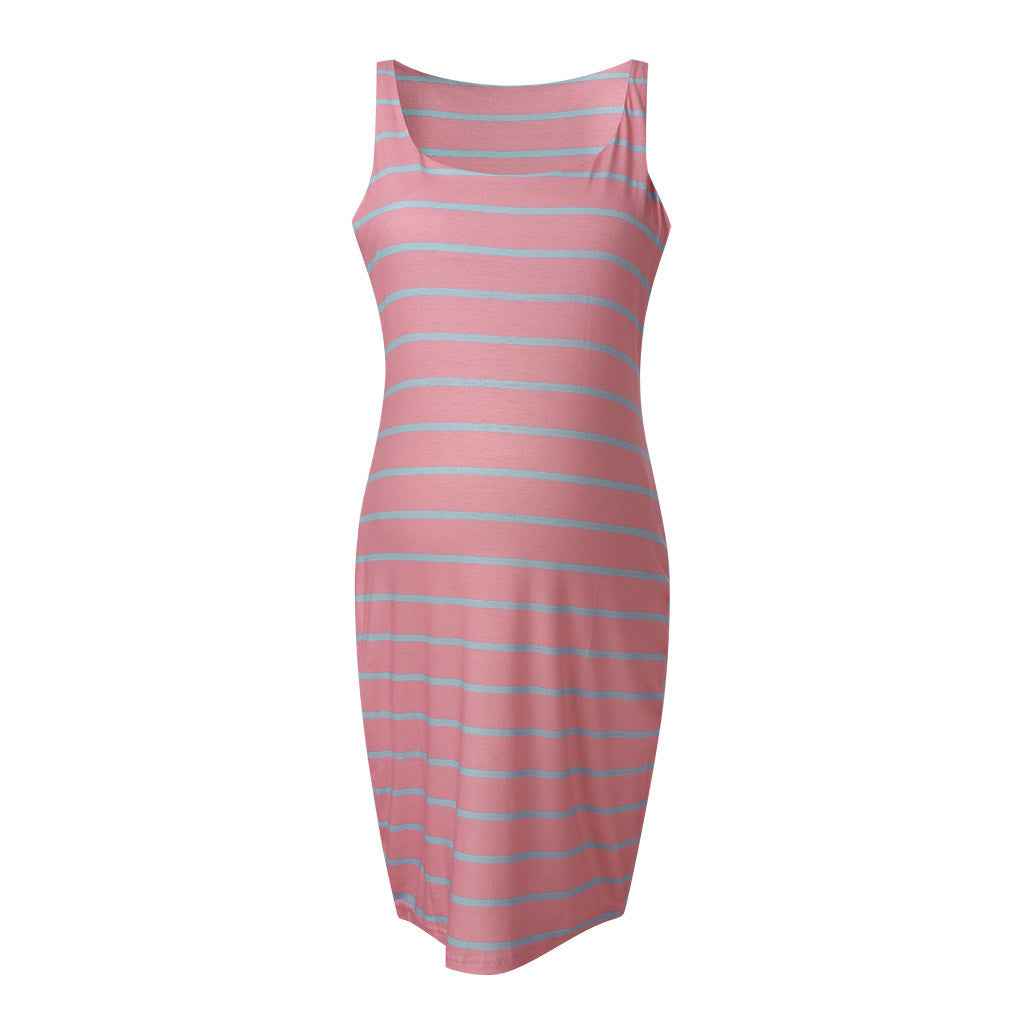 Topaz's Striped Maternity Vest Dress — Image 9 | TG Clothing Co. LLC