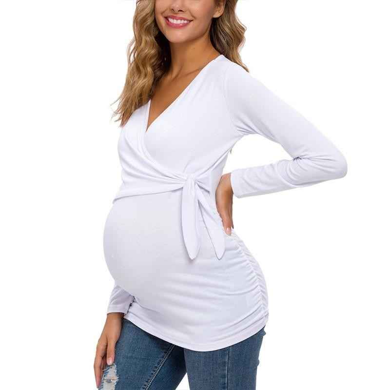 Gwen's Long Sleeve V-Neck Maternity Blouse — Image 13 | TG Clothing Co. LLC