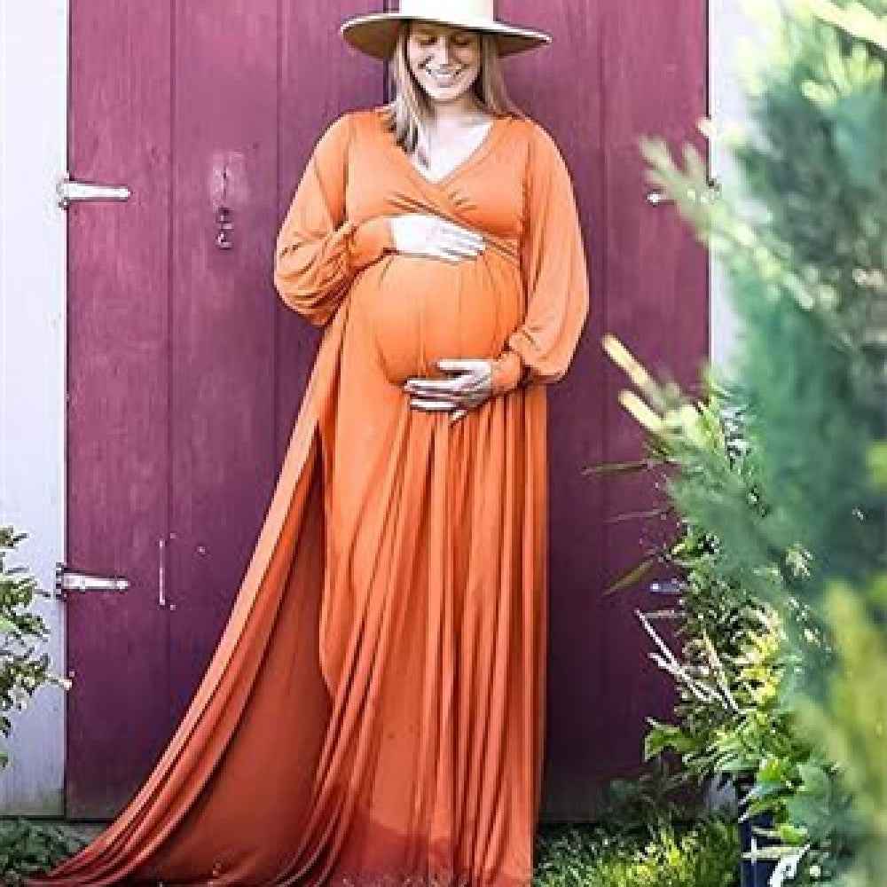 Everly's V-Neck Trailing Maxi Dress — Image 1 | TG Clothing Co. LLC