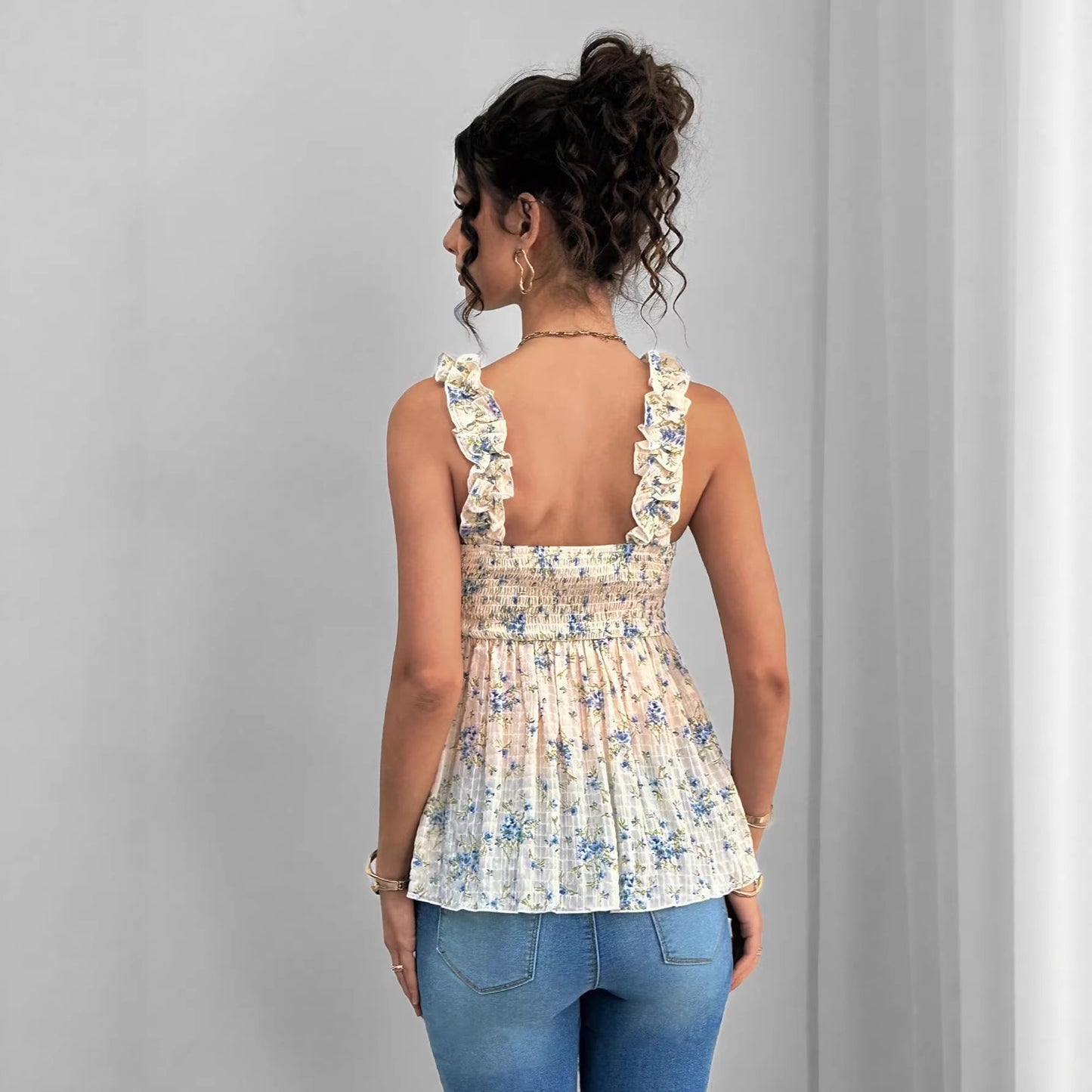 Sable's Printed Halter Maternity Top