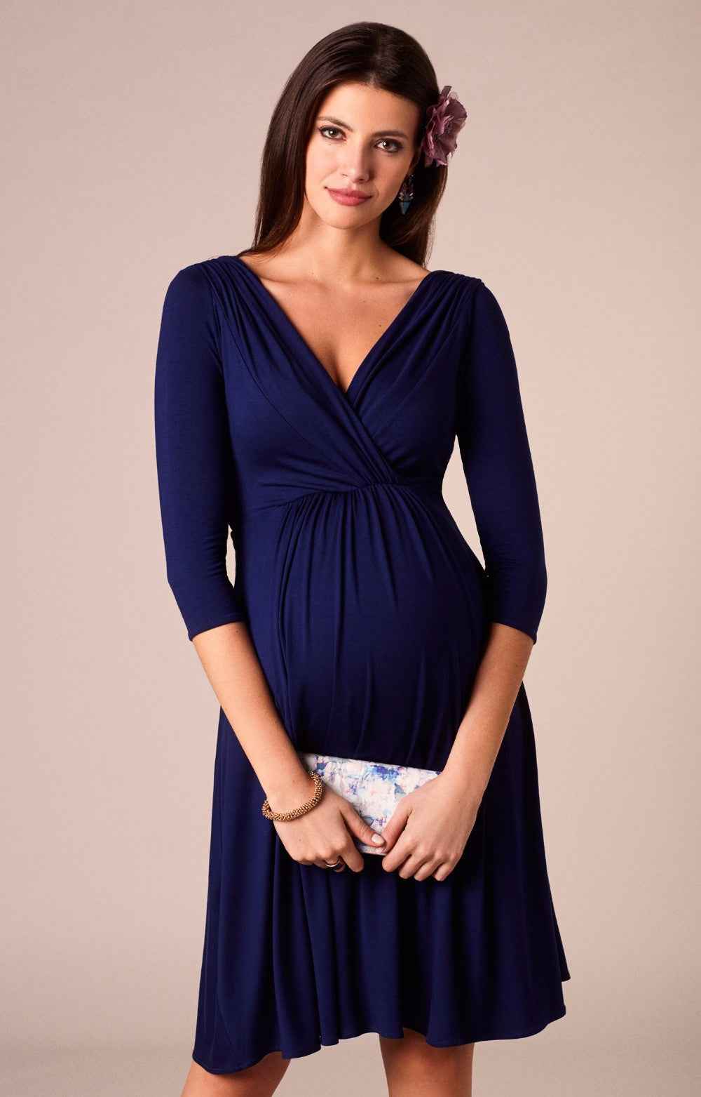 Rosette's Deep V-Neck Party Maternity Dress — Image 3 | TG Clothing Co. LLC