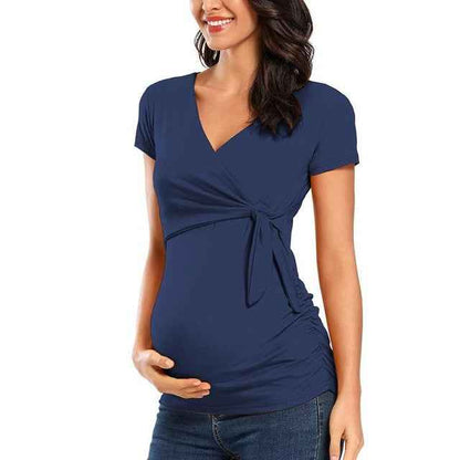 Gwen's Long Sleeve V-Neck Maternity Blouse | Maternity Clothing, baby shower gift - view 8 | TG Clothing Co. LLC