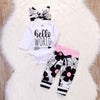Mavis's Hello World 3-Piece Set | Baby Gift Set, baby girl arrival outfit | TG Clothing Co. LLC